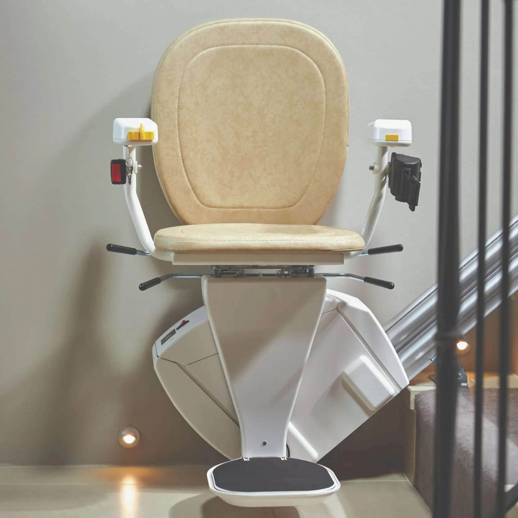 Installed stairlift chair