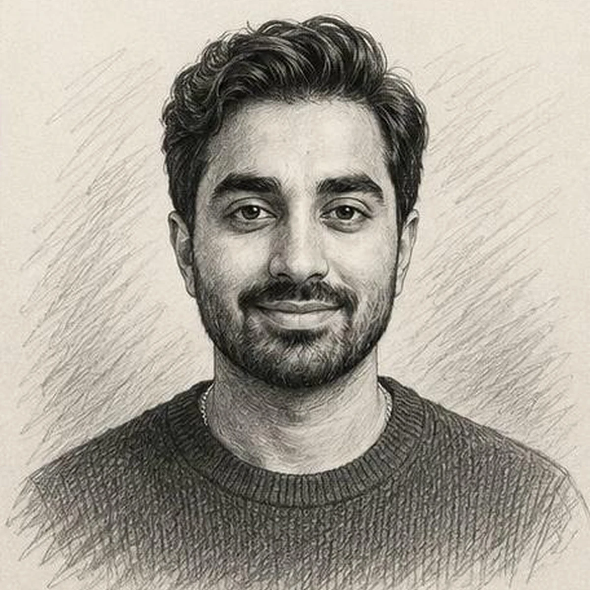 Pencil illustration of Paras