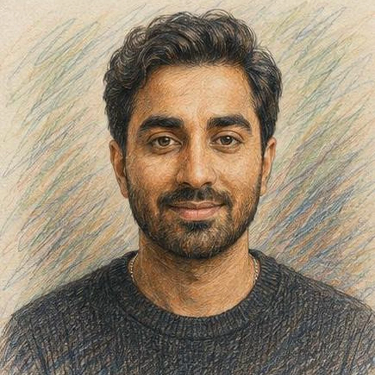 Coloured pencil illustration of Paras